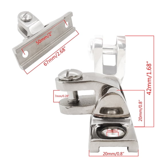 Marine Boat Hardware Fittings 2PCS Movable Mountain Seat 360 Degree Swing Mountain Seat Awning Accessories Deck Hinge 316 Stainless Steel Marine Yacht