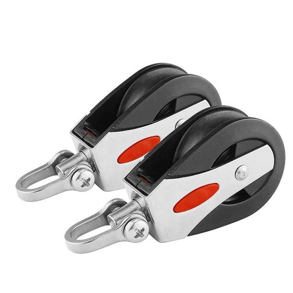Marine Boat Hardware Fittings Stainless Steel Nylon Rope Pulley ABS Plastic Single Pulley Rotary Bearing Yacht RV Marine Hardware Fittings