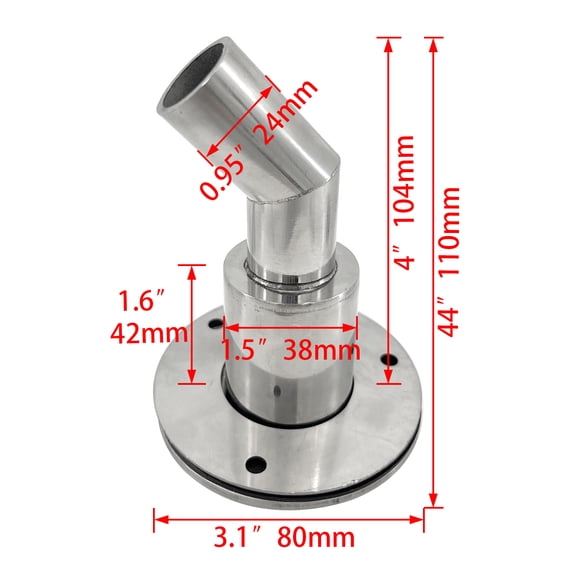 Marine Boat Hardware Fittings Stainless Steel Straight-through Hull Exhaust Port Marine Hardware Fittings for Diesel Parking Heaters