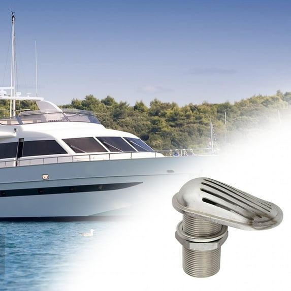 Marine Boat Intake Strainer thru Hull Fittings Premium 316 Stainless Steel Filter Seawater Filter for Water Sports Yacht Accessories