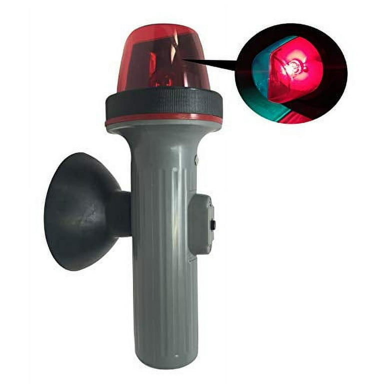 Marine Boat Red & Green Portable Battery Operated Light-Bow Suction 2 D-Cell