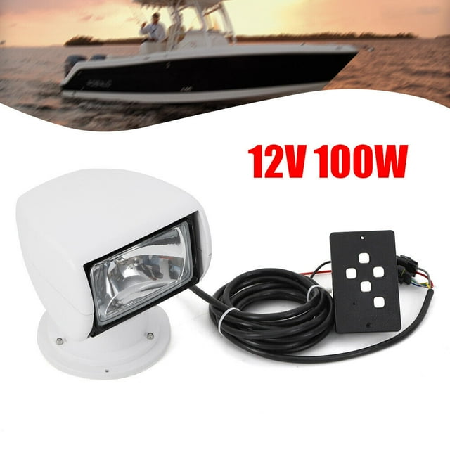Marine Boat Spotlight Remote Control Yachts Searchlight Light Truck Car