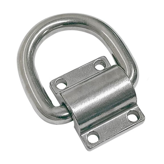Marine Boat Stainless Steel 316 5/8" Bolt-On Lashing Ring D-Ring Anchor Tie Down