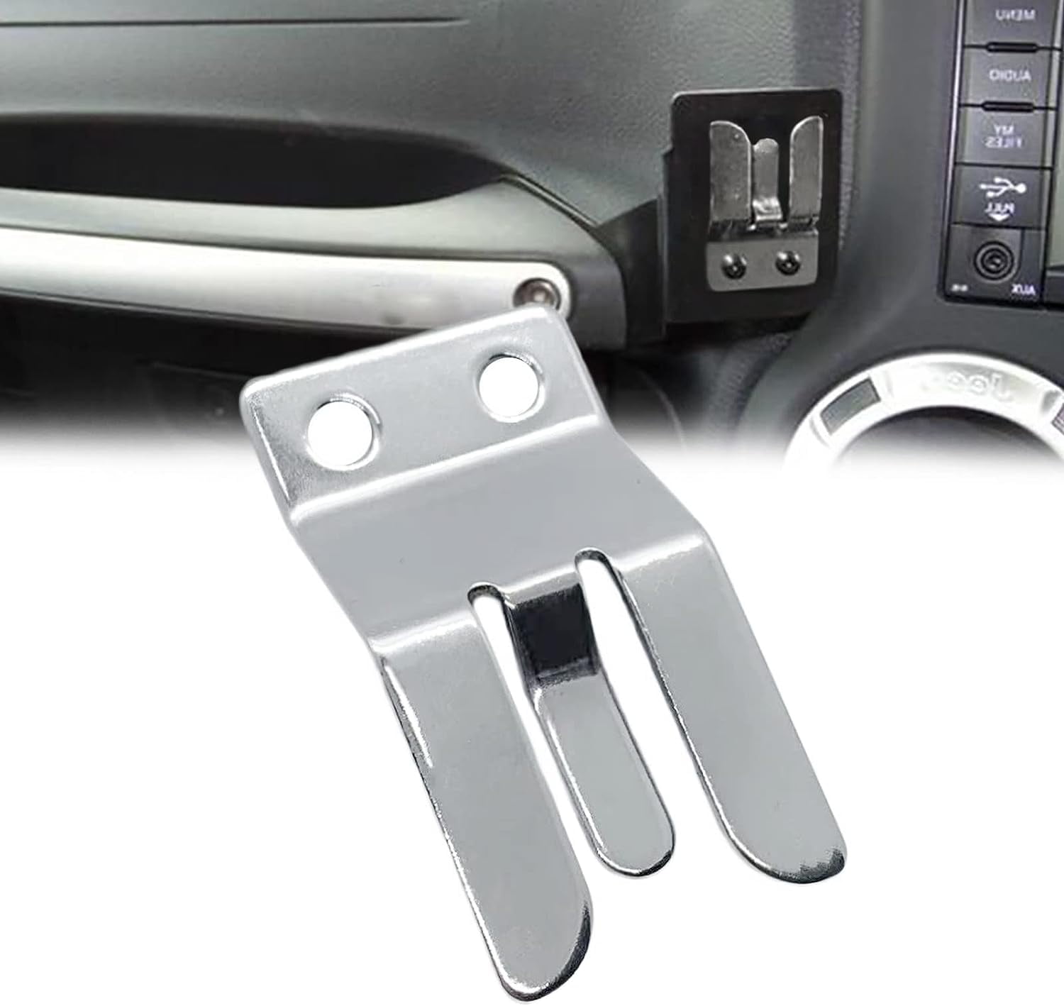 Marine Boat Stainless Steel CB/Ham VHF 2Way Radio Microphone Clip