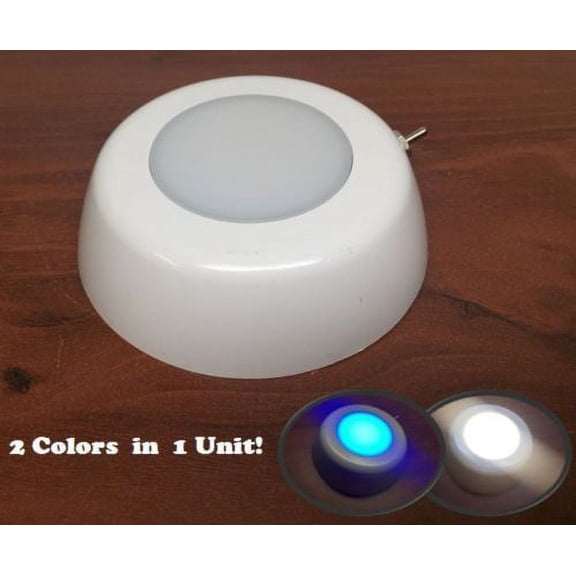 Marine Boat Warm White & Blue LED Ceiling Light Glare Free Lens PC Housing Nacre