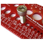 Marine Bolt Supply Nut, Bolt & Screw Gauge Standard & Metric Coarse & Fine Diameter, Length & Thread Pitch Red