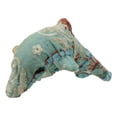 thumbnail image 1 of Marine Bottlenose Dolphin Hand Crafted Paper Mache Colorful Sari Fabric Figurine, 1 of 4