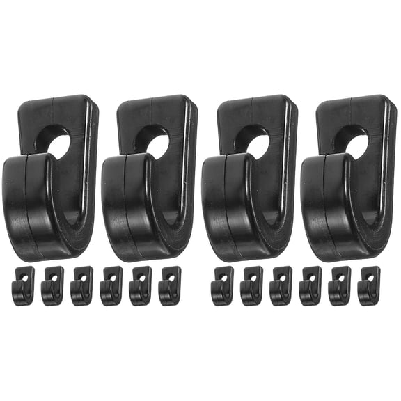 CHICHUMID Professional Kayak Lashing Hook for Secure Gear Black ABS 16Pcs