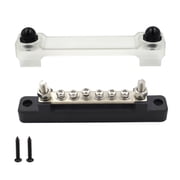 Marine Car Pickup Trailer Boat Busbar Waterproof Ground Power Distribution Block with Transparent Covers 6/12 Terminal