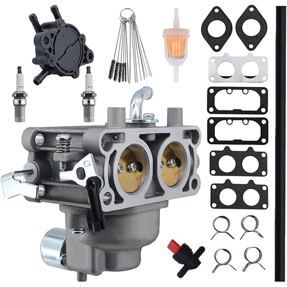 Marine Carburetor 2 Barrel Carb for Mercruiser Rochester Mercarb 3.0L 2.5L 4 CYL Engines with Electric Choke & Jets Gaskets Long Linkage, Replace 3310-864940A01, Base Bolt Pattern is 3 3/4 X 2 inches
