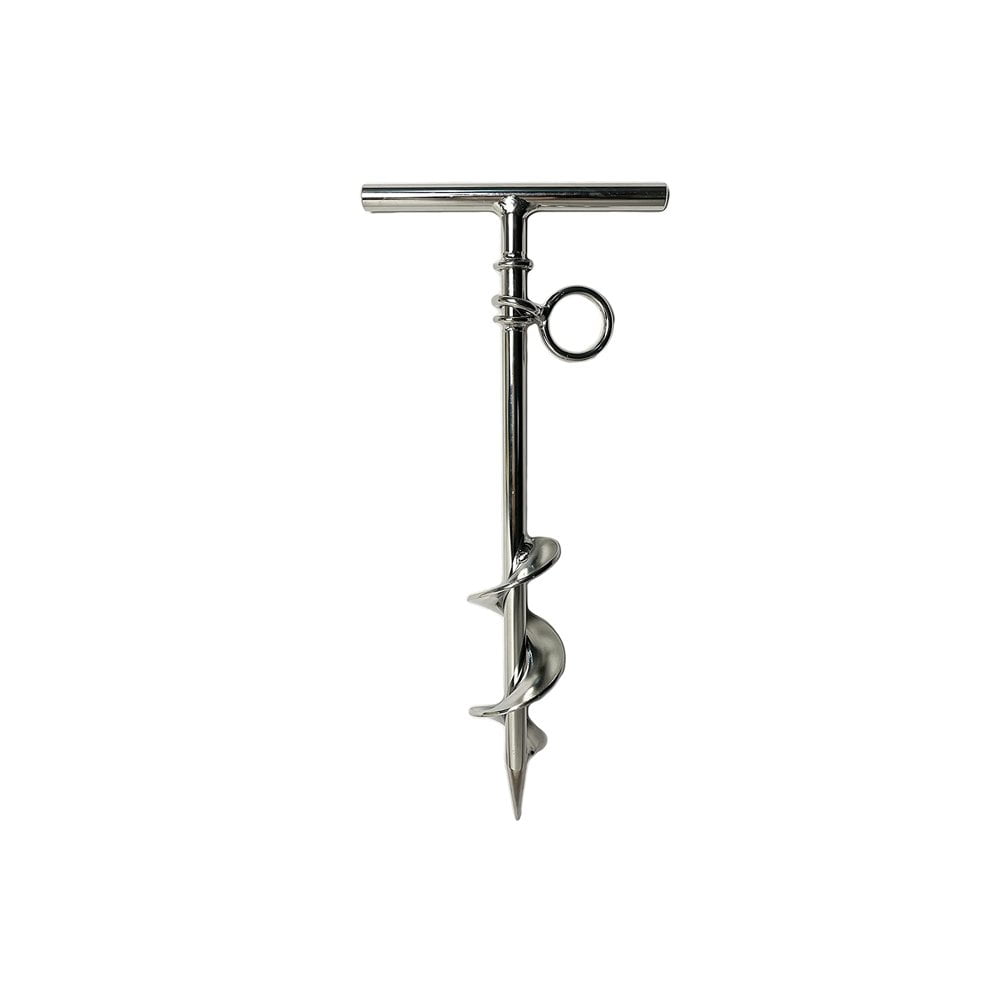 Stainless Steel Long Grip Spiral Ground Anchor with O-Ring