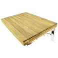 thumbnail image 1 of MARINE CITY Teak Wall Mount Fold Down Bench with Folding Brackets and Slots, 18 x 13 Inch, 90 Lock Position, Boat Shower Steam Sauna Room Hardware, 1 of 7