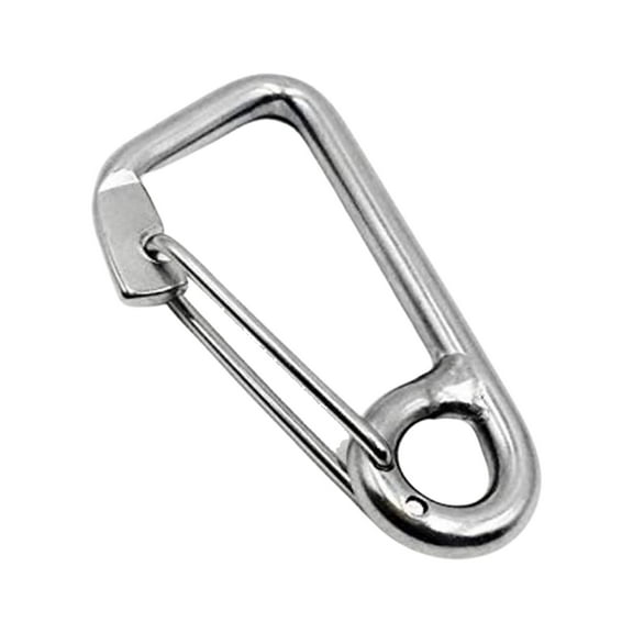MARINE CITY Carabiner Spring Snap Hook 316 Stainless Steel, Rustproof, Lightweight, 2" for Keys, Water Bottles, RVs, Boats, Camping, Hiking Pack of 1