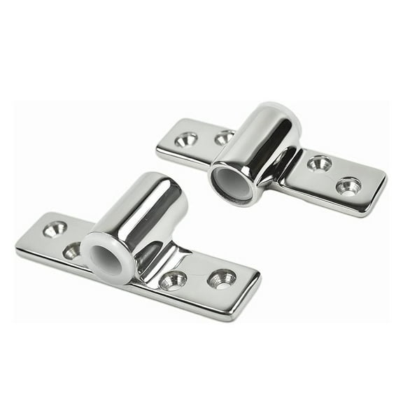 MARINE CITY Shank Top Mount Rowlock Oarlock Socket, 316 Grade Stainless Steel, Polished, 1/2 Inches, Durable, Corrosion-Resistant, for Boats, Yachts, Ships Pack of 2