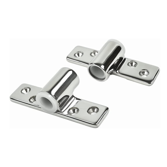 MARINE CITY Shank Top Mount Rowlock Oarlock Socket, 316 Grade Stainless Steel, Polished, 1/2 Inches, Durable, Corrosion-Resistant, for Boats, Yachts, Ships Pack of 2