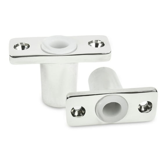 MARINE CITY 316 Grade Polished Stainless Steel 1/2 Inches Shank Top Mount Rowlock/Oarlock Socket for Boats Yachts Ships Pack of 2