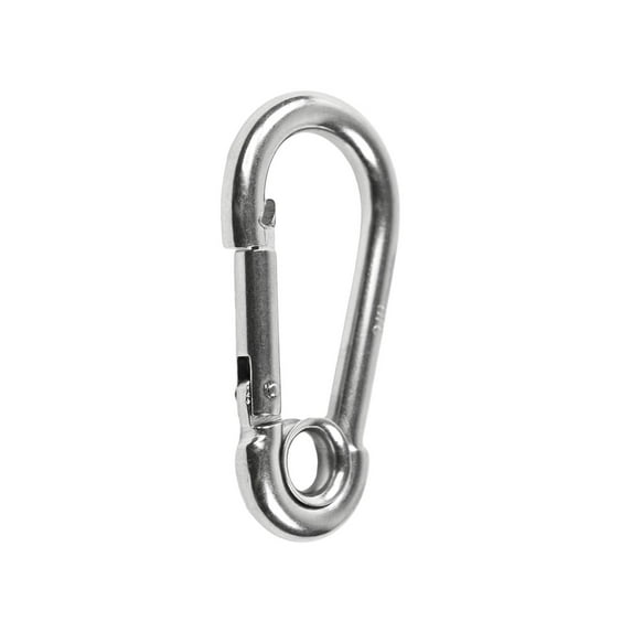 MARINE CITY Carabiner Clip Snap Hook with Ring 2-3/8 Inch, 316 Stainless Steel, Rustproof & Heavy Duty, Ideal for Climbing, Fishing, Hiking, Boating, Sailing, Camping Pack of 4