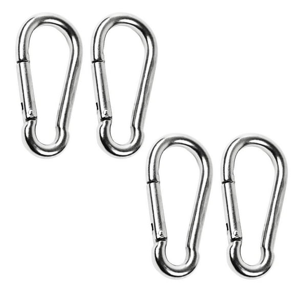 MARINE CITY Carabiner Clip Snap Hook - 316 Stainless Steel Clips 3-1/2 Inches Ideal for Climbing Fishing Hiking Boating Sailing & Camping Pack of 4