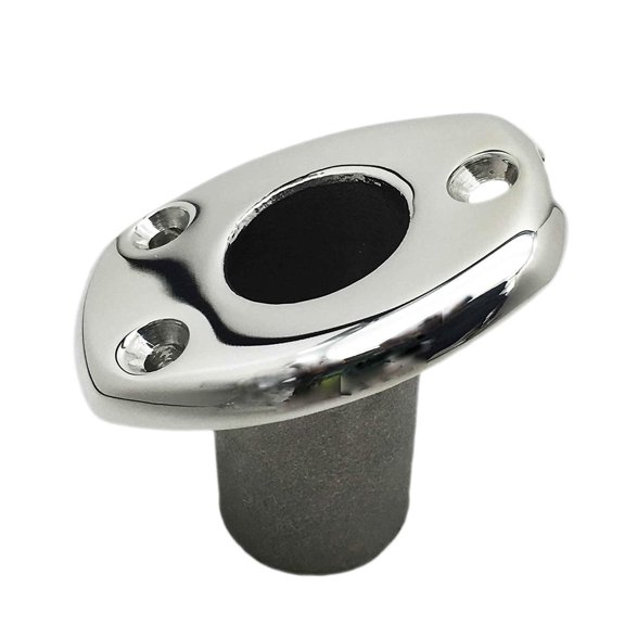 MARINE CITY Deck Flush Base Flag Socket, 316 Stainless Steel, Fits 1 Inch Stanchion Poles, Ideal for Boats, Yachts, Marines, Hardware Accessories Pack of 1