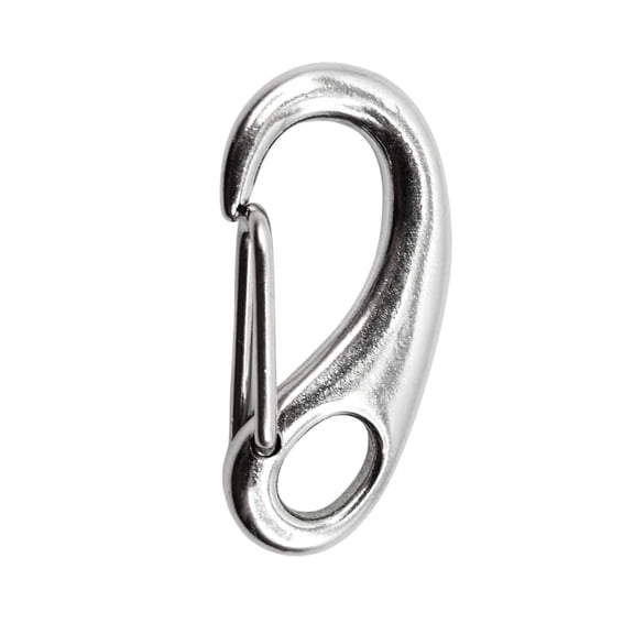 Marine City Egg-Shaped Spring Snap Hook, 316 Stainless Steel, 2-1/2 inch, Rustproof Lightweight Clip for Keys, Boats, Camping and Hiking, pack of 1