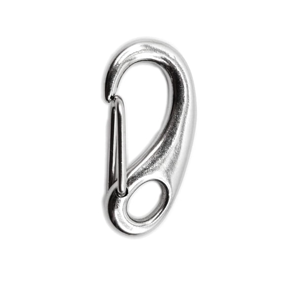 Marine City Egg-Shaped Spring Snap Hook, 316 Stainless Steel, 2-1/2 inch, Rustproof Lightweight Clip for Keys, Boats, Camping and Hiking, pack of 1