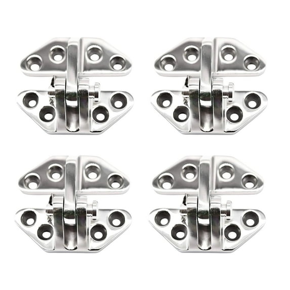 MARINE CITY 316 Stainless Steel Hatch Hinge with Removable Pin 2-5/8 2-7/8 Inches - Ideal for Boat Cabins, Doors, Windows, Cabinets, Kayaks, Yacht Doors - 4 Pcs