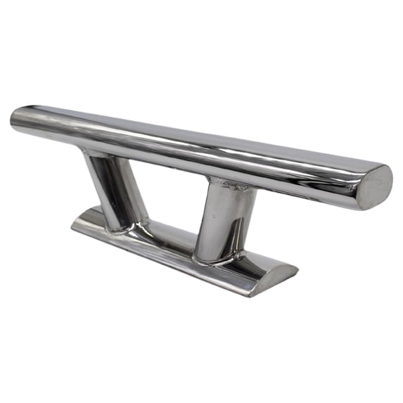 Marine City 316 Stainless Steel Heavy Duty 10 Inches Stylish Mooring Bollard Cleat with Curved Base for Marine Boat, Caravan, Car, Trailer, Sailing