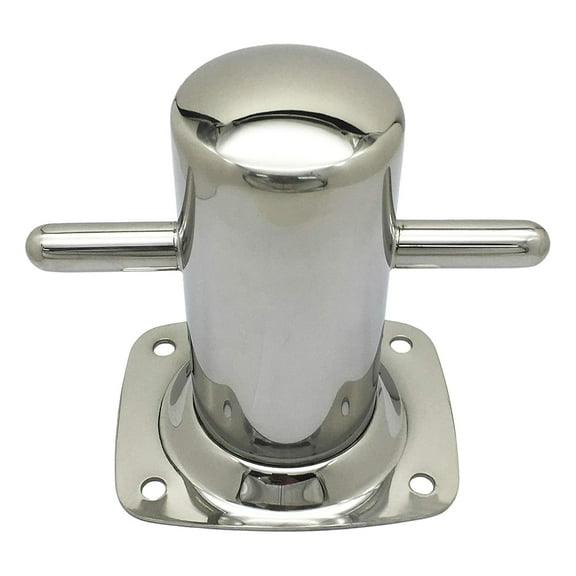 MARINE CITY Mooring Bollard Cleat 12" Heavy-Duty 316 Stainless Steel, Mirror-Polished, 8000 lbs Breaking Strength  Ideal for Boats, Yachts, Caravans, Trailers