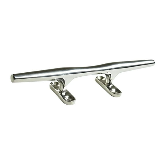 MARINE CITY 316 Stainless Steel Open Base Cleat - Hollow Base Deck Mooring Rope Tie Cleat, 8 Inches - Ideal for Marines, Boats, Yachts - 1 Pcs