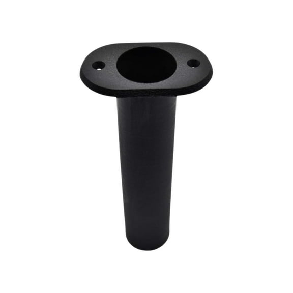 MARINE CITY Flush Mount Fishing Rod Holder, 90 Degree, Black ABS Plastic, 8 Inches x 1-1/2 Inches, for Boats, Kayaks, Yachts Pack of 1