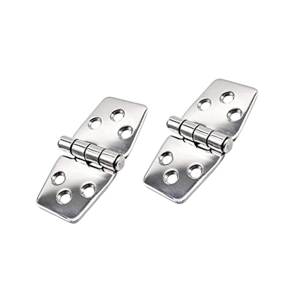 MARINE CITY 304 Grade Stainless Steel Marine Grade Mirror Polished Door Hinge 3 x 1.47 Inches for Boats Marines Ships Yachts RVs Pack of 2