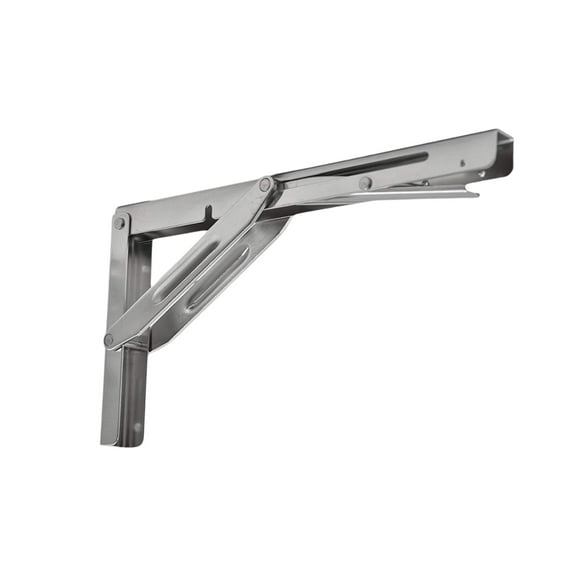 MARINE CITY Table Bracket Long Release Arm, 304 Stainless Steel Folding Shelf Bracket, 12-inch Arm, Supports 550LB, Space-Saving Design for Marine, Boats, Tables, Shelves, Storage Racks Pack of 1