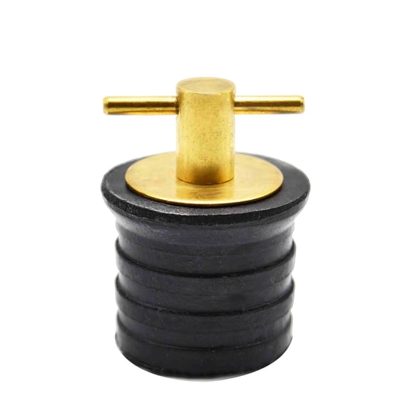 MARINE CITY Brass Drain Plug with Neoprene Seal Rust-Proof, Corrosion-Resistant, Waterproof, 1-1/4 Inch Size, Ideal for Boats, Yachts, Kayaks, Marines Pack of 1