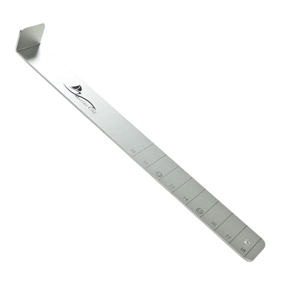 MARINE CITY Aluminum Fishing Ruler, 18 in, Fish Measuring Tool, Corrosion Resistant, for Accurate Fishing Measurements, Pack of 1
