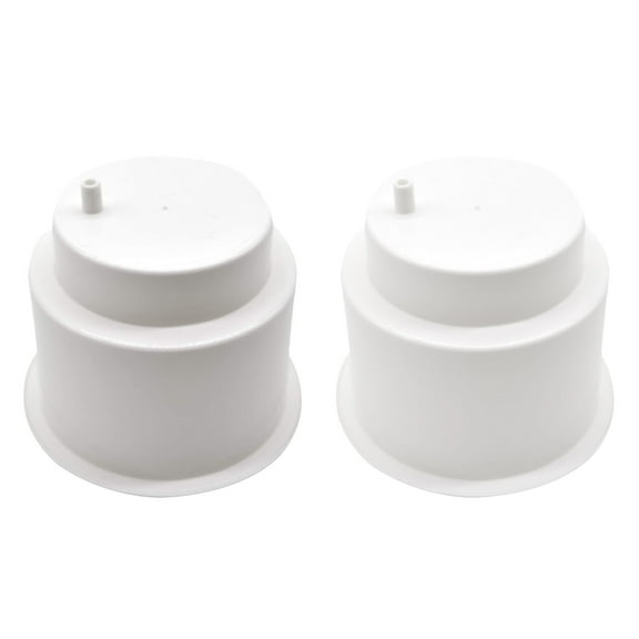 MARINE CITY White Plastic Cup Drink Can Holder with Side Drain, Prevents Overflow, Perfect for Boats, Marines, Yachts, Cars, RVs, and Game Tables 2 Pcs