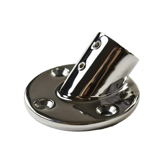 MARINE CITY Casting Boat Hand Railing Fittings 316 Stainless Steel 1 Inch Round Base, 45-Degree, Corrosion-Resistant, Durable, Easy Installation for Boats, Marines, Ships, Kayaks Pack of 1