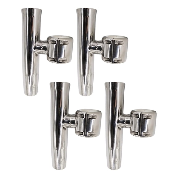 Marine City Heavy-Duty Strong Clamp-on Adjustable Fishing Rod Holder for 1-1/2 inches and 1-5/8 inches Rails 4 Pcs