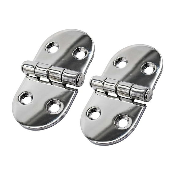 MARINE CITY Hatch Strap Hinges, 304 Stainless Steel, Mirror Polished, 4-Point Fixing 2.9 1.5 Inches, for Boats, Yachts, Marines 2 Pcs