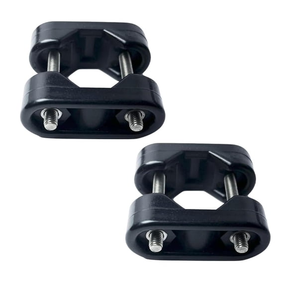 MARINE CITY Nylon Rail Mount Brackets, Corrosion-Resistant, Fits 1-7/8 Inch Round and Square Tubes, for Flag Poles, Cleats, Fender Holder Hooks, and Navigation Lights Pack of 2