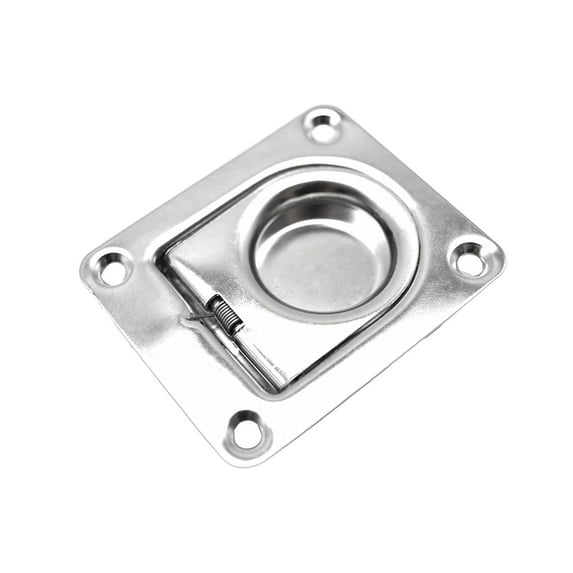 MARINE CITY Rectangular Recessed Hatch Flush Pull Lift Ring, Stainless Steel 2-9/16 2-3/16 1/2 Inches for Boats, Yachts, Ships Pack of 1
