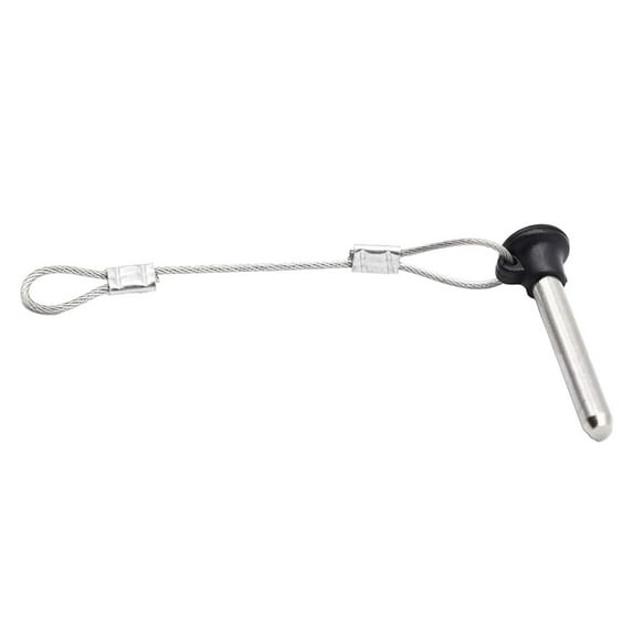 MARINE CITY Pull Pin and Lanyard with Nylon Knob, 3/16 Inches Diameter, Stainless Steel, Durable & Corrosion-Resistant, Ideal for Swivel Ball Deck Hinge 1 Pcs