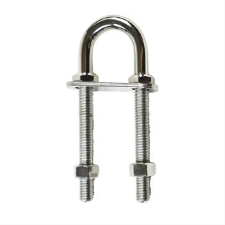 2 Pack 3/8" Dia 3" Thread Stainless Steel Boat Stern Bow Eye