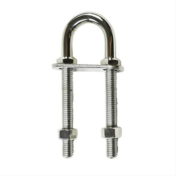 MARINE CITY Stern Stock Bow Eye U-Bolt, Stainless Steel, 4-1/2 Inch Length, Polished Finish, for Boats, Yachts, and Marine Hardware 1 Pcs