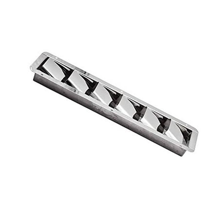 MARINE CITY 6-Slot Louvered Vent 12-7/8  3  1-1/4 Inches  Durable Stainless Steel with Mirror Finish, Corrosion-Resistant for Boats, Yachts, and Marine Use Pack of 1