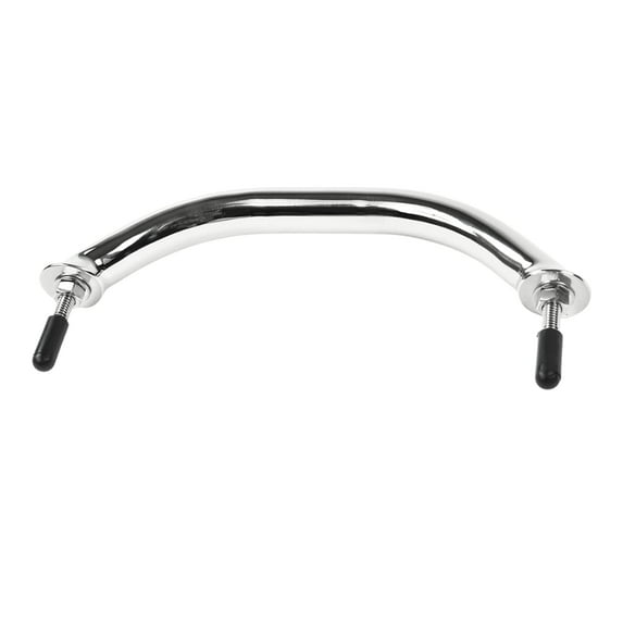 MARINE CITY Oval Tube Grab Bar Mount Handrail with Flange and Studs Stainless Steel, 8-5/8 Inches Heavy Duty Mirror Polished Corrosion-Resistant Ideal for Boats & Yachts