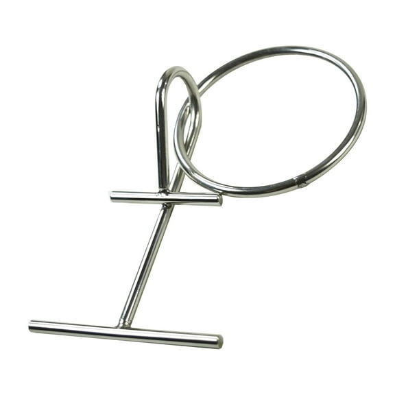 MARINE CITY Stainless Steel Portable Dock Cleat Heavy Duty T-bar O-Ring for Marine Fenders, Bumpers,Movable Cleat