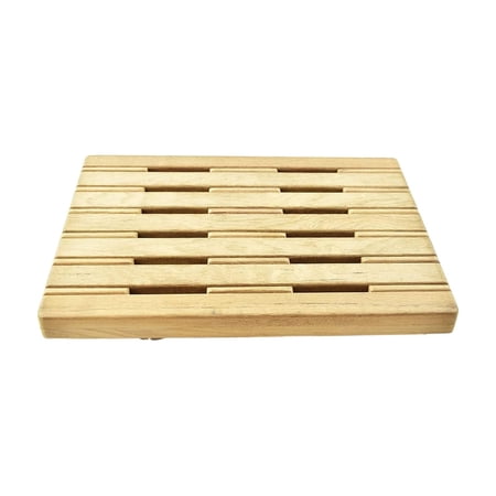 MARINE CITY Teak Wall Mount Fold Down Bench Seat with Slats, 18 x 13 Inch, Boat Shower Steam Sauna Room Hardware
