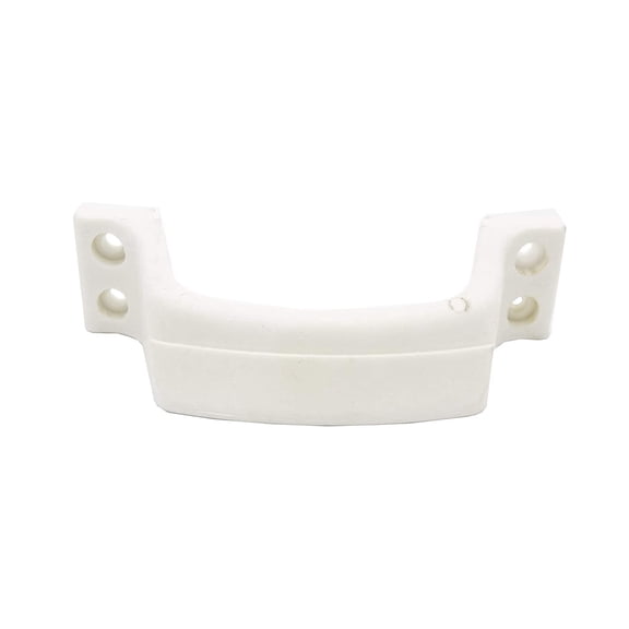 Marine City White Plastic Transom Step Handle, 6-3/8 in Width, Non-Slip Tread, UV Resistant, for Boats and Yachts, Pack of 1