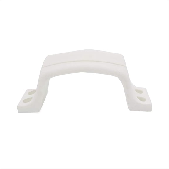 Marine City Transom Step Handle, White Plastic, 6-3/8 inch Width with Non-Slip Tread, for Boats and Yachts