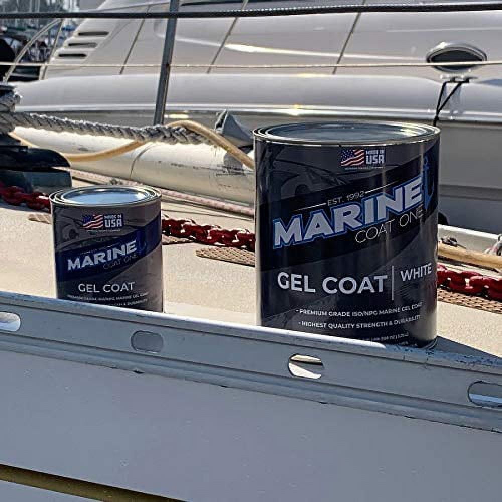 Marine Coat One Premium Marine Gelcoat (Black with Wax, Quart